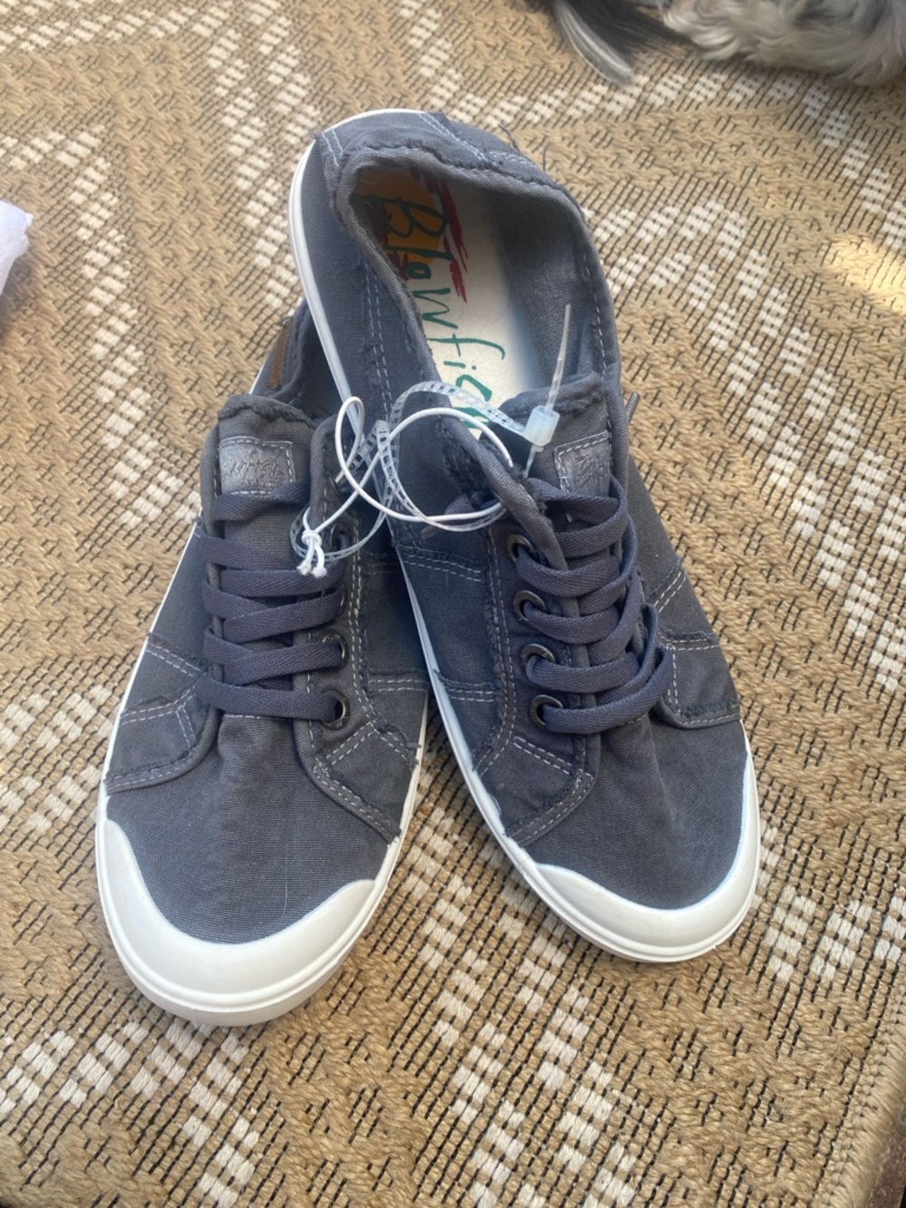 Blowfish NWT/NWOB Malibu -Vesper Slip-On Blue Cotton Canvas Sneakers 
Size 10